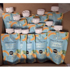 Case of 12 Black Chocolate Banana Cream Pouches 3.4 oz.